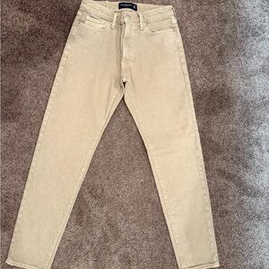 Abercrombie Beige Straight-Leg Jeans